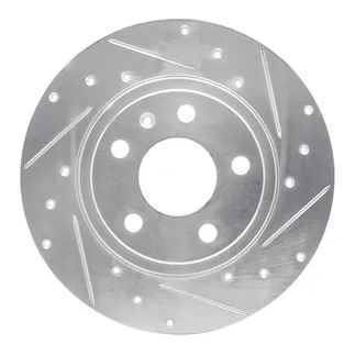 R1 Concepts EDZ-73037R Brake Rotor Drilled and Slotted Silver
